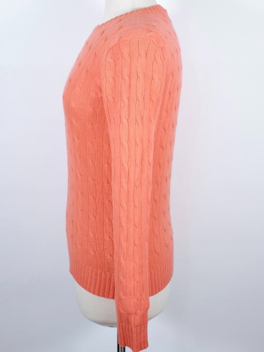 Ralph Lauren Black Label Collection sz L Slim Fit sweater 100% cashmere Coral - Picture 6 of 7